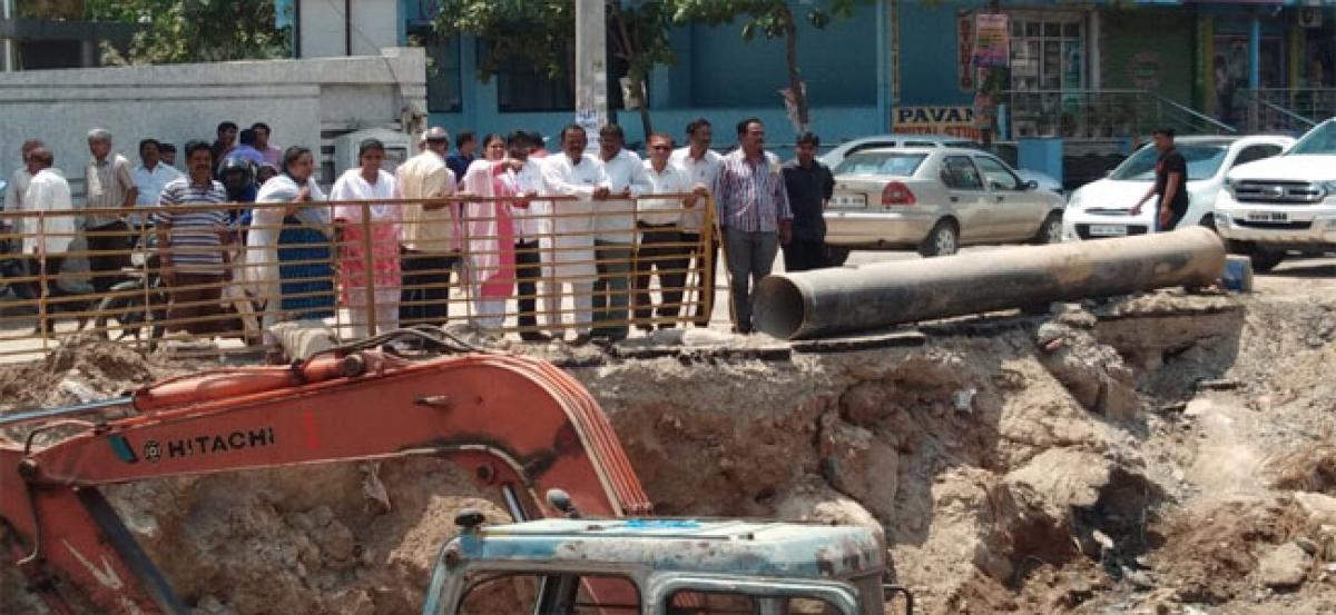 Culvert works at a slow pace