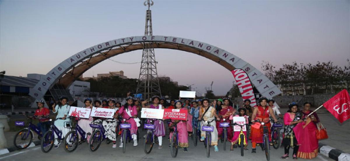 Traditional wear cycle rally held