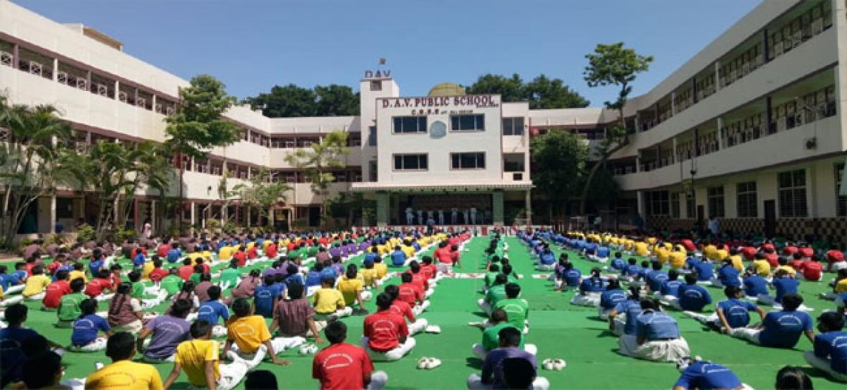 DAV Public School celebrates Yoga Day