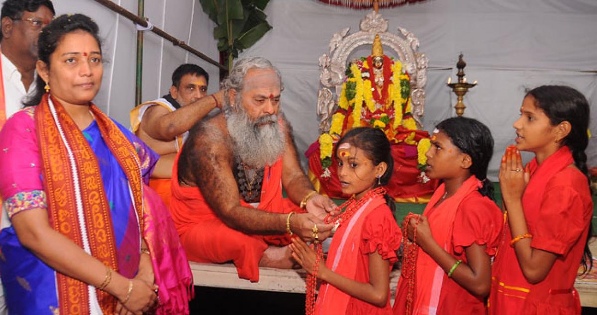 Bhavani Deeksha started at Durga temple