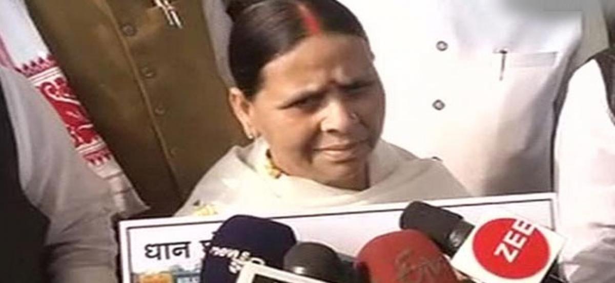 Will hold Home Ministry responsible for any untoward incident: Rabri Devi