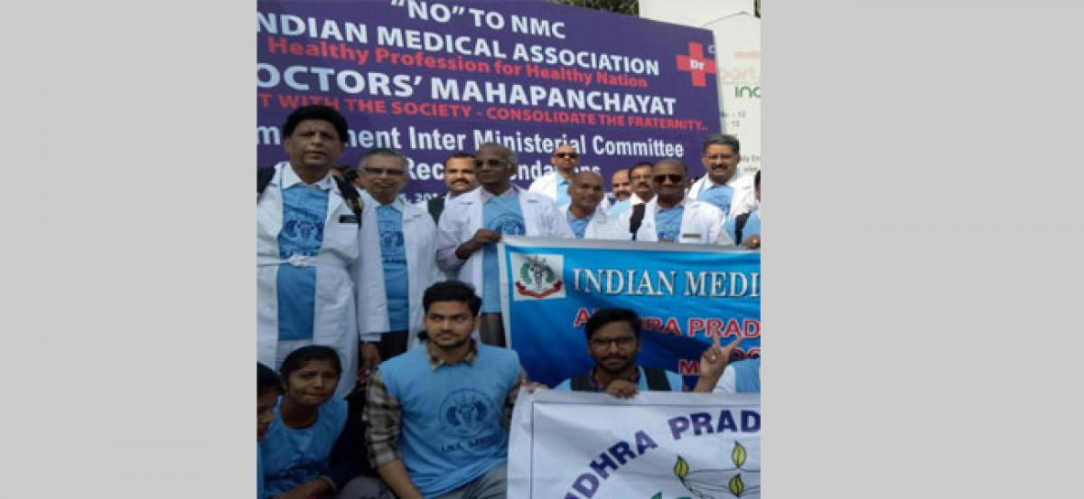 City doctors participate in Delhi protest