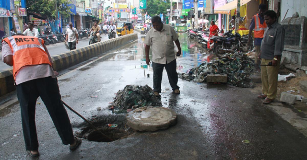 Garbage, plastic clog city drains