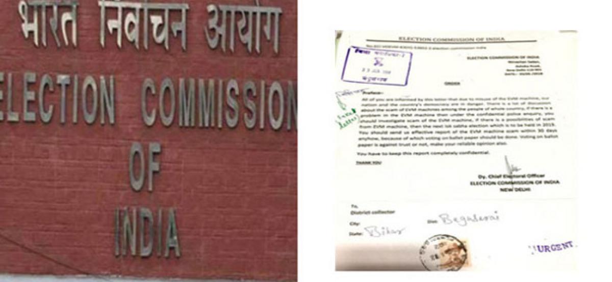 Election Commission warns of fake letter on EVMs
