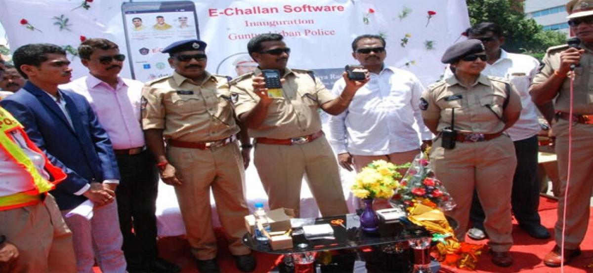 SP Ch Vijaya Rao launches e-challan system