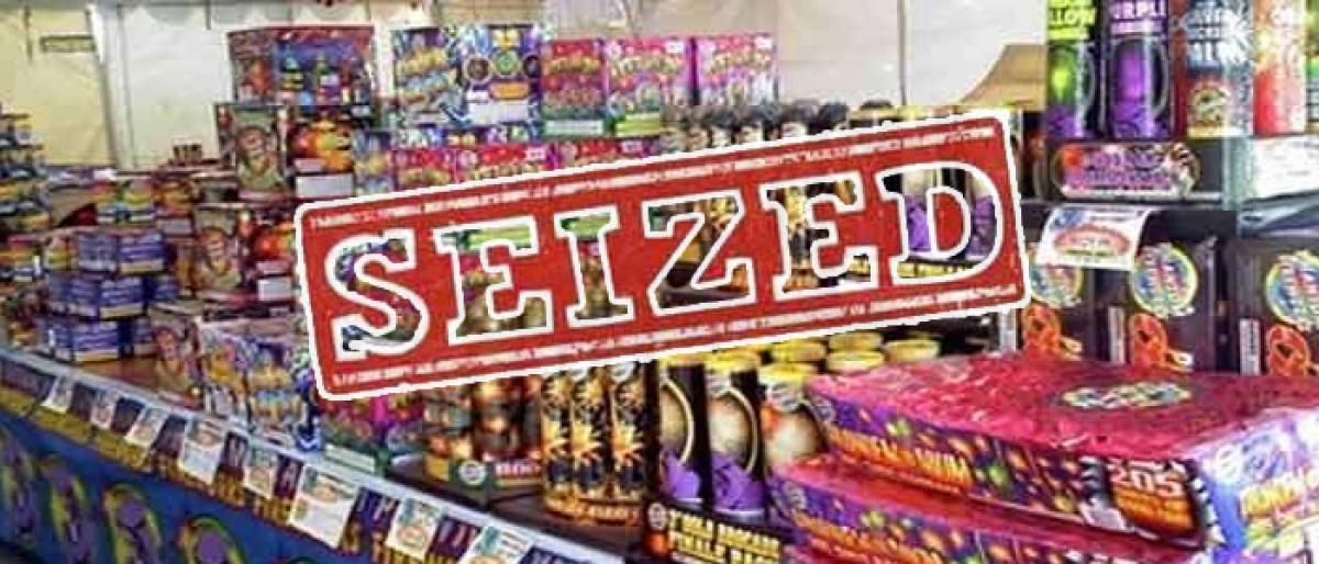 Fire crackers worth 10 lakh seized