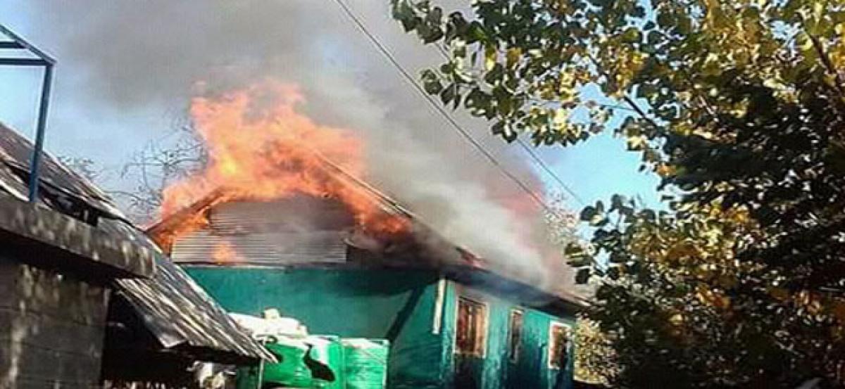 Former sarpanch Ramzan Sheikhs house set ablaze by mobs in JK