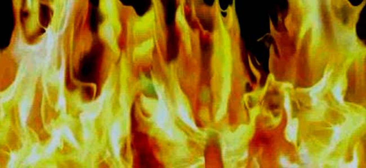 Door of religious place set ablaze in Kasganj