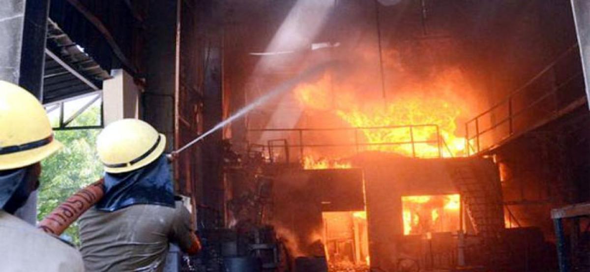 Fire at snacks factory in Rajasthan