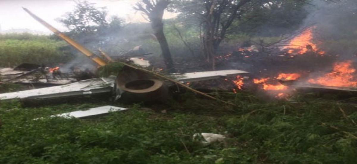 IAF aircraft crashes in Hyderabad during routine training mission