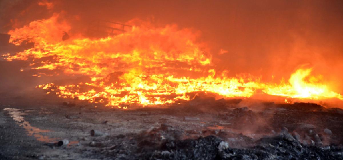 Fire breaks out at timber depot