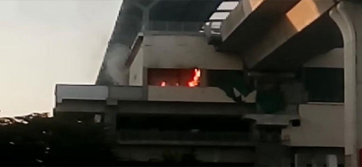 Fire breaks out at Hitech City station of Hyderabad Metro