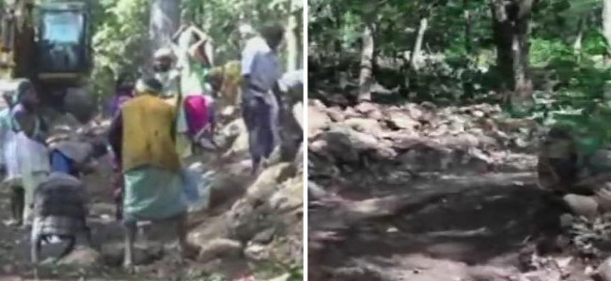 Police, villagers come together to construct road in Chhattisgarhs Naxal-affected areas