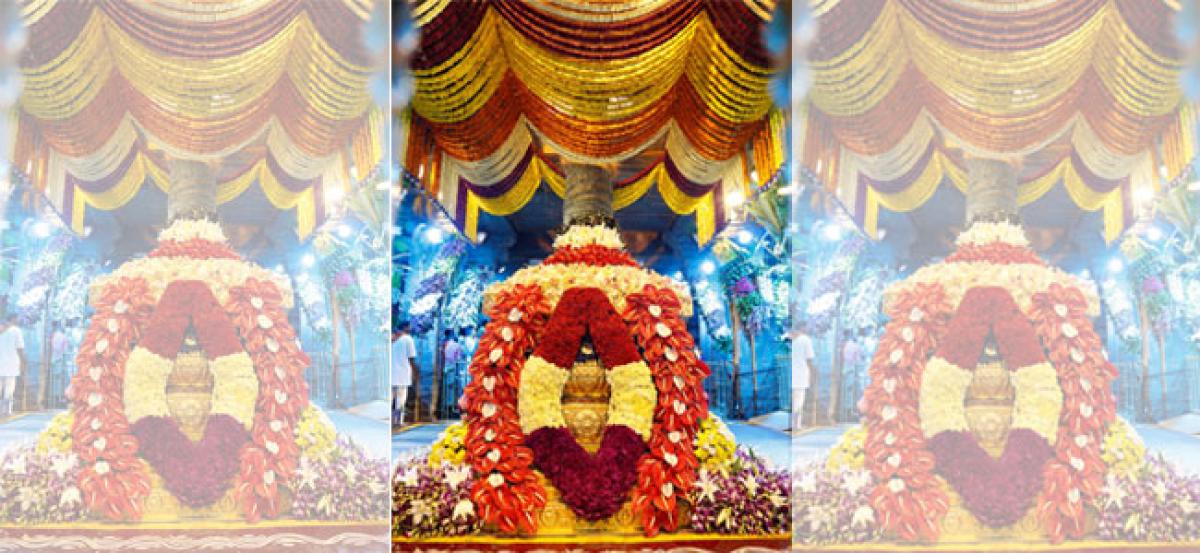 40 tonnes of flowers used for decorating Lord Venkateswara