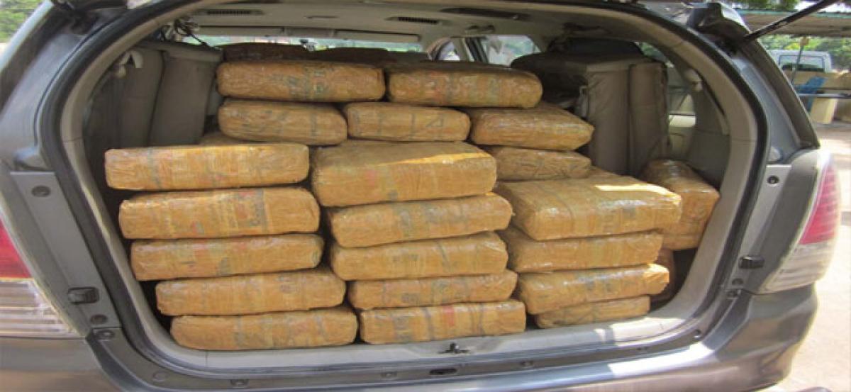 Ganja worth Rupees 1.8 lakh seized