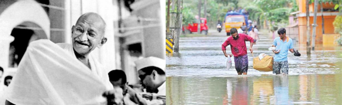 When Mahatma raised `6K for Kerala flood relief