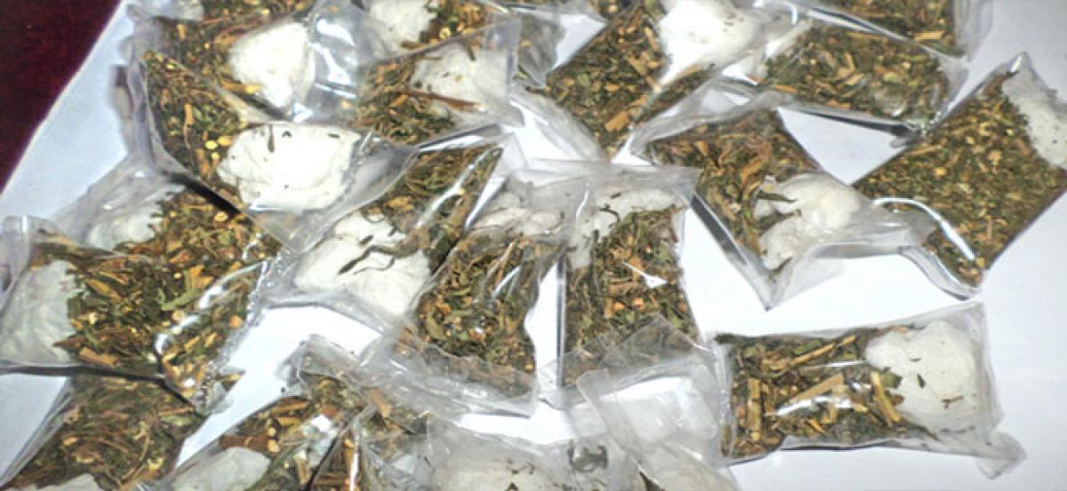 Ganja worth 2 lakh seized from woman 