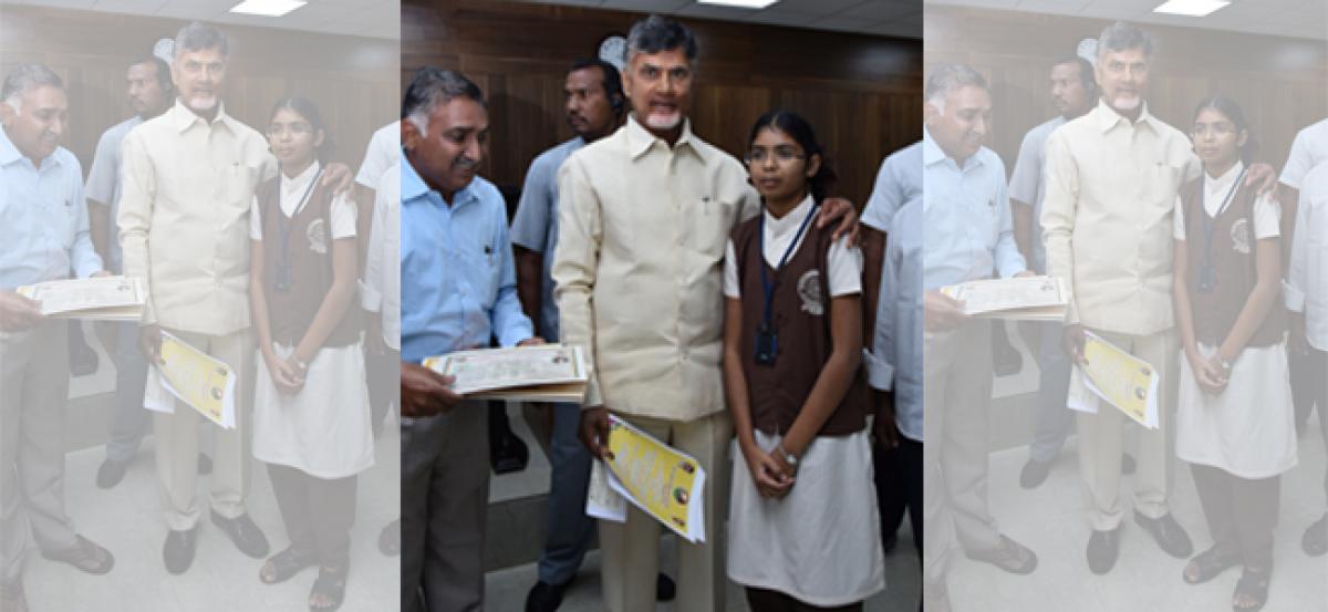 Chandrababu Naidu appoints 9th class girl as ambassador to Amaravati