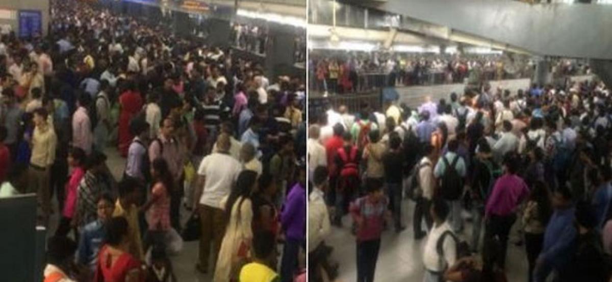 Delhi Metro blue line services halted for 45 min due to technical glitch