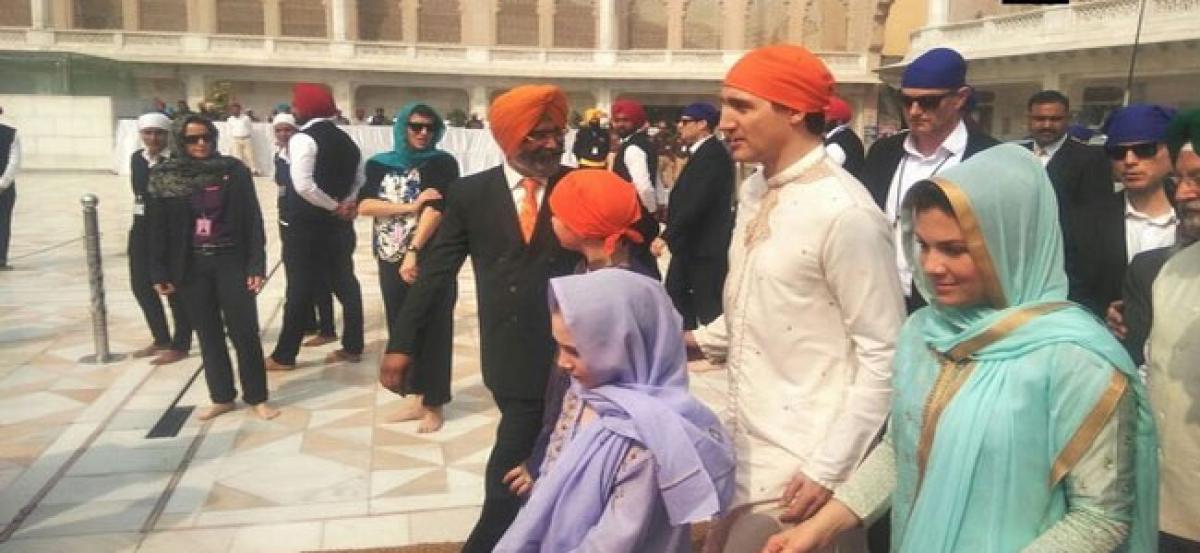 Trudeau arrives at Golden Temple