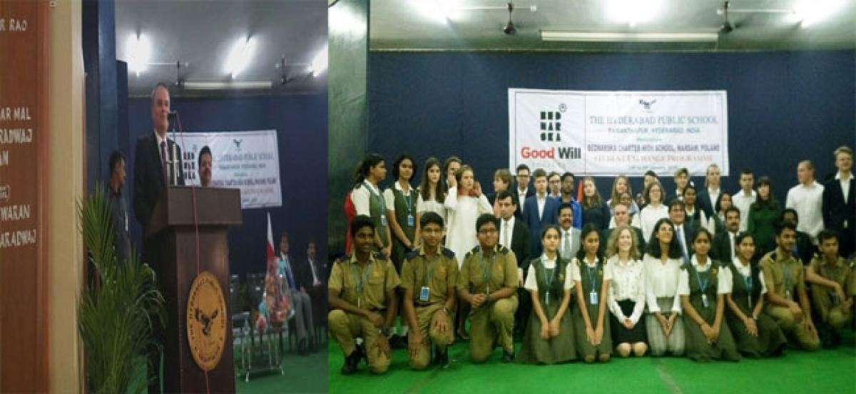 Student exchange programme at Hyderabad Public School