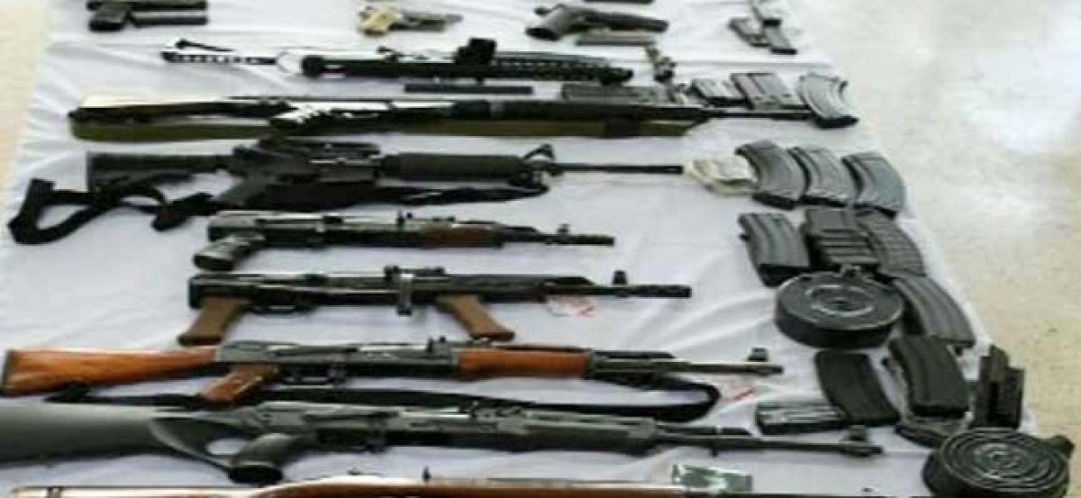 Karachi Rangers arrests three, recovers huge weapons cache