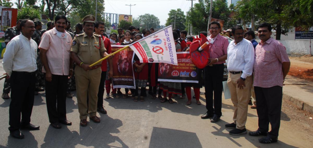 World No Tobacco Day rally taken out in Guntur 