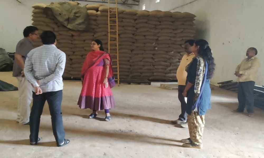 Joint Collector inspects civil supplies godown