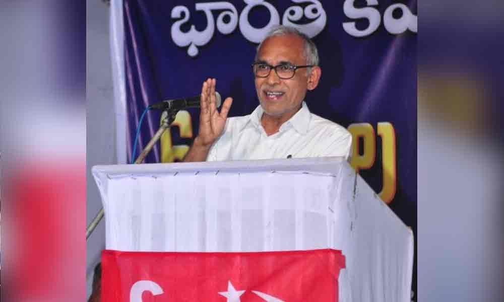 CPM cadre urged to launch crusade against Centres anti-poor policies:  B V Raghavulu