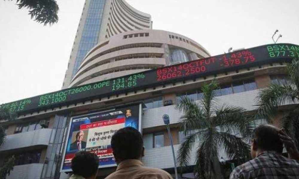 Sensex falls over 100 points after IMF cuts Indias growth outlook