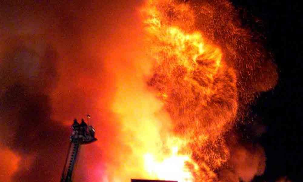 Major fire erupts at cold storage in Mahbubabad