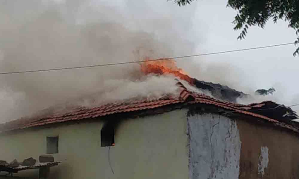 5 lakh worth property gutted in Kamareddy