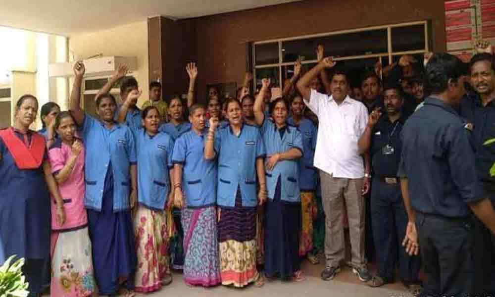 Government hospitals outsourcing staff call off strike, to get salary today