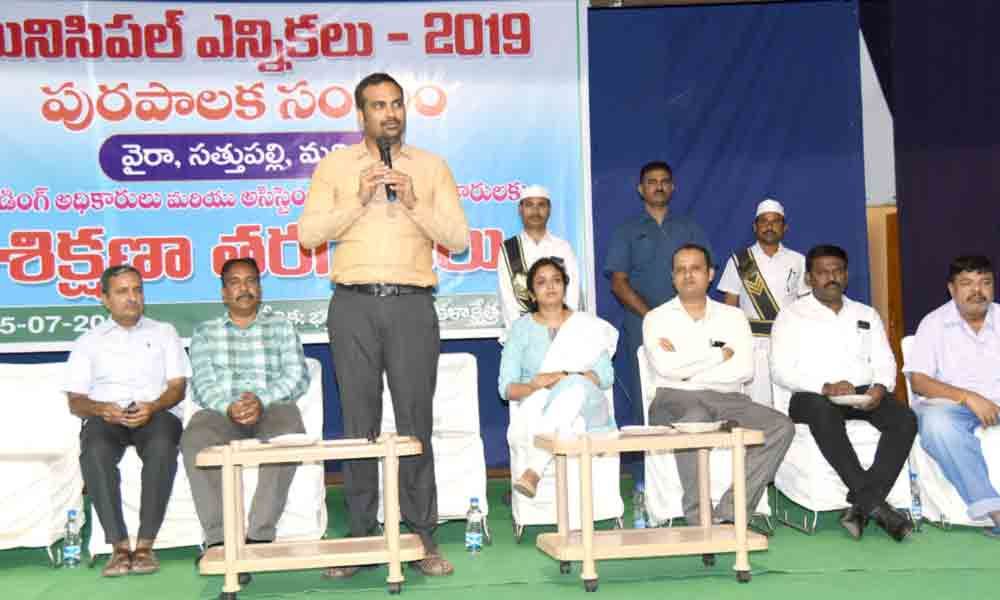 Officials told to conduct civic polls sans any errors in Khammam