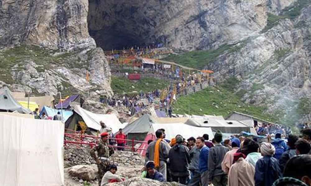 Amarnath yatra suspended for the day owing to bad weather