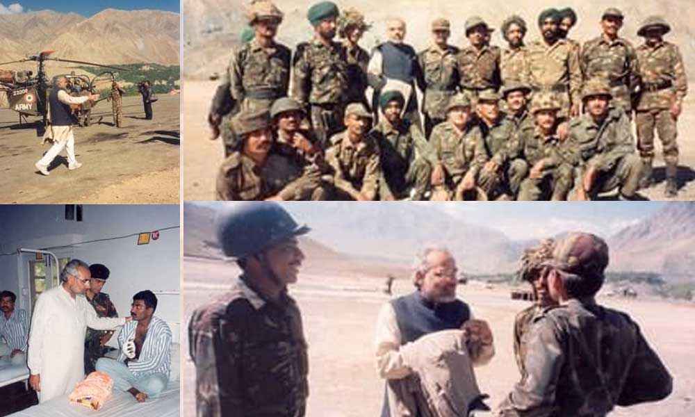 PM Modi pays tributes to soldiers on 20th anniversary of Kargil war, shares pictures of J-K visit in 1999