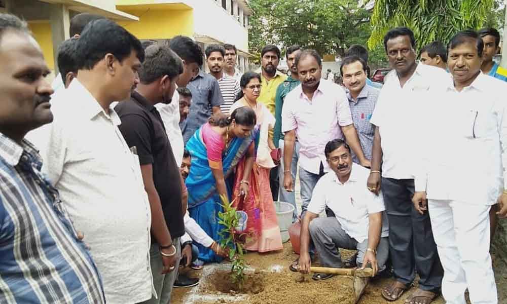 ZP chairperson takes part in Haritha Haram
