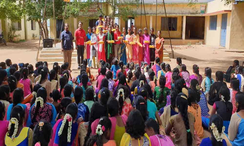 Menstrual awareness for girl students held JCI Tirupati