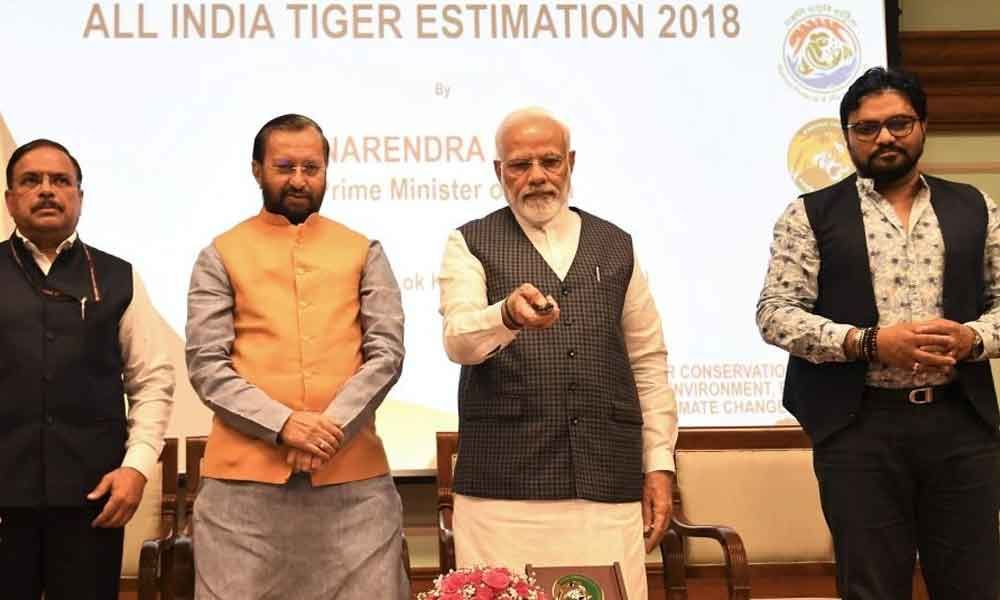 PM Modi unveils results from 4th cycle of All India Tiger Estimation in New Delhi