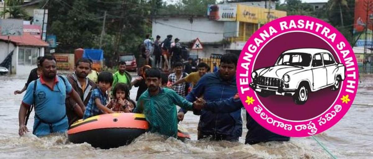 TRS MPs donate one months salary to Kerala CM Relief Fund
