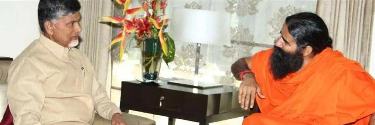 Yoga guru Patanjali meets CM Naidu