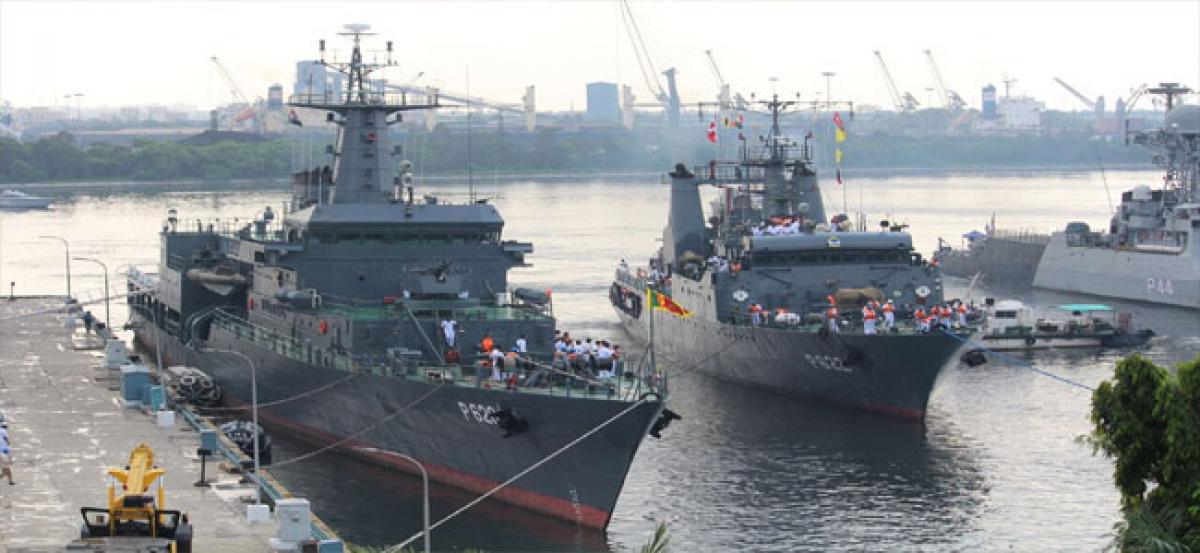 Sri Lankan ships arrive for naval exercises