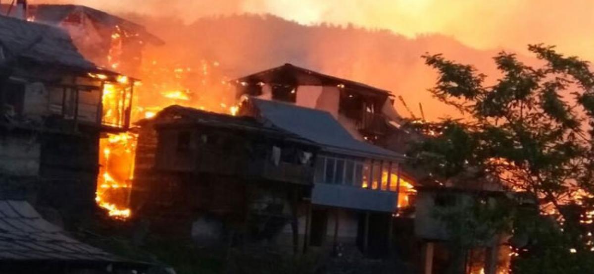 40 houses gutted in Himachal village fire