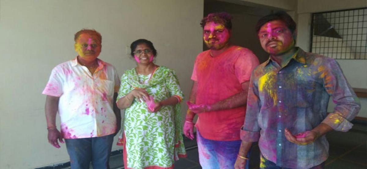 Holi festival celebrated on Tandur