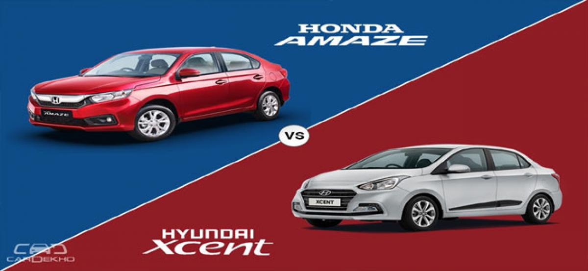 2018 Honda Amaze Vs Hyundai Xcent: Specifications Comparison