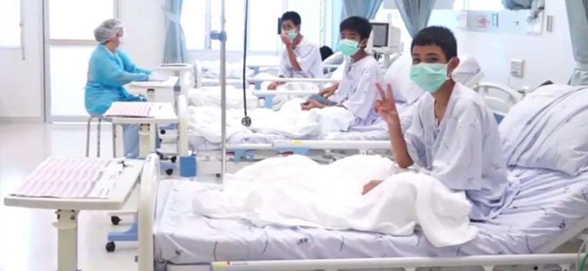 Thai cave boys leave hospital for first public appearance since stunning rescue