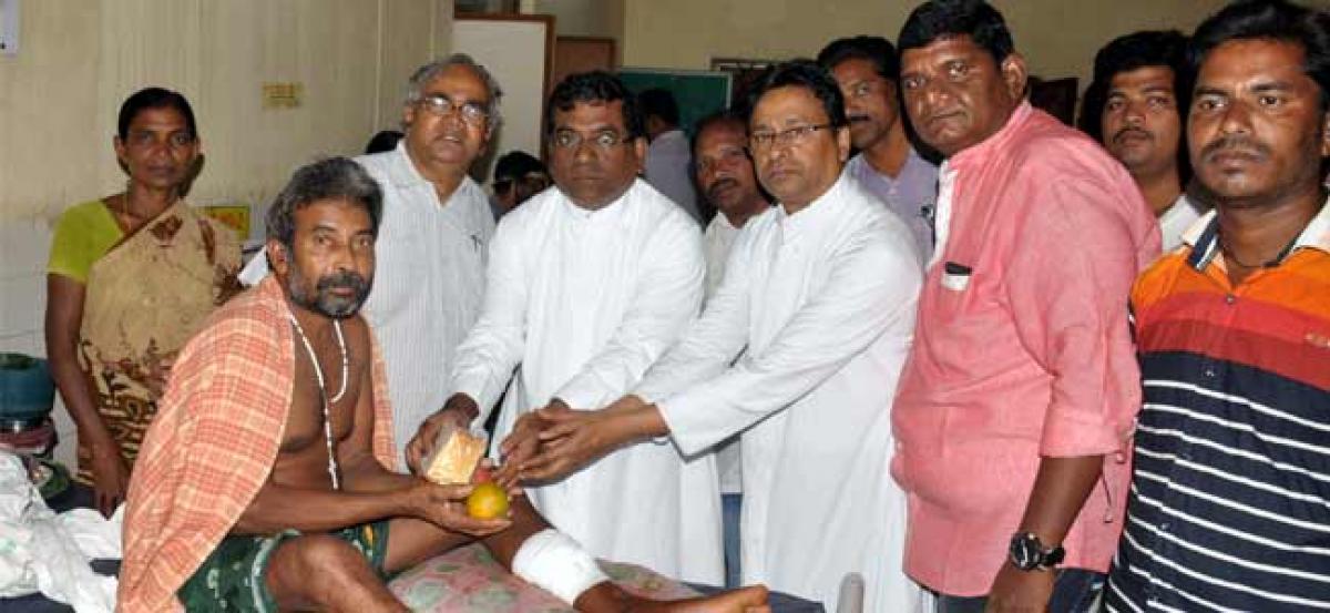 Fruits distributed to patients at govt hospital