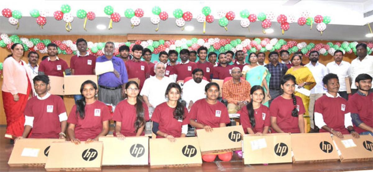 Meritorious Social Welfare students gifted laptops