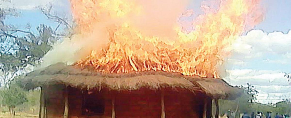 Old woman dies as hut catches fire