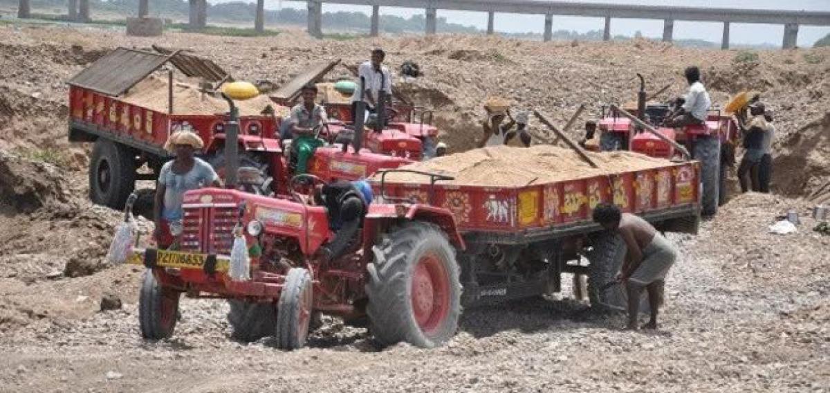 Illegal sand quarrying rampant in Kadapa district